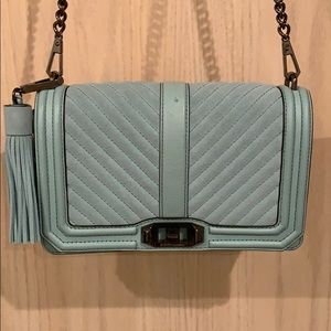 REBECCA MINKOFF BLUE SUEDE CROSSBODY NWOT
